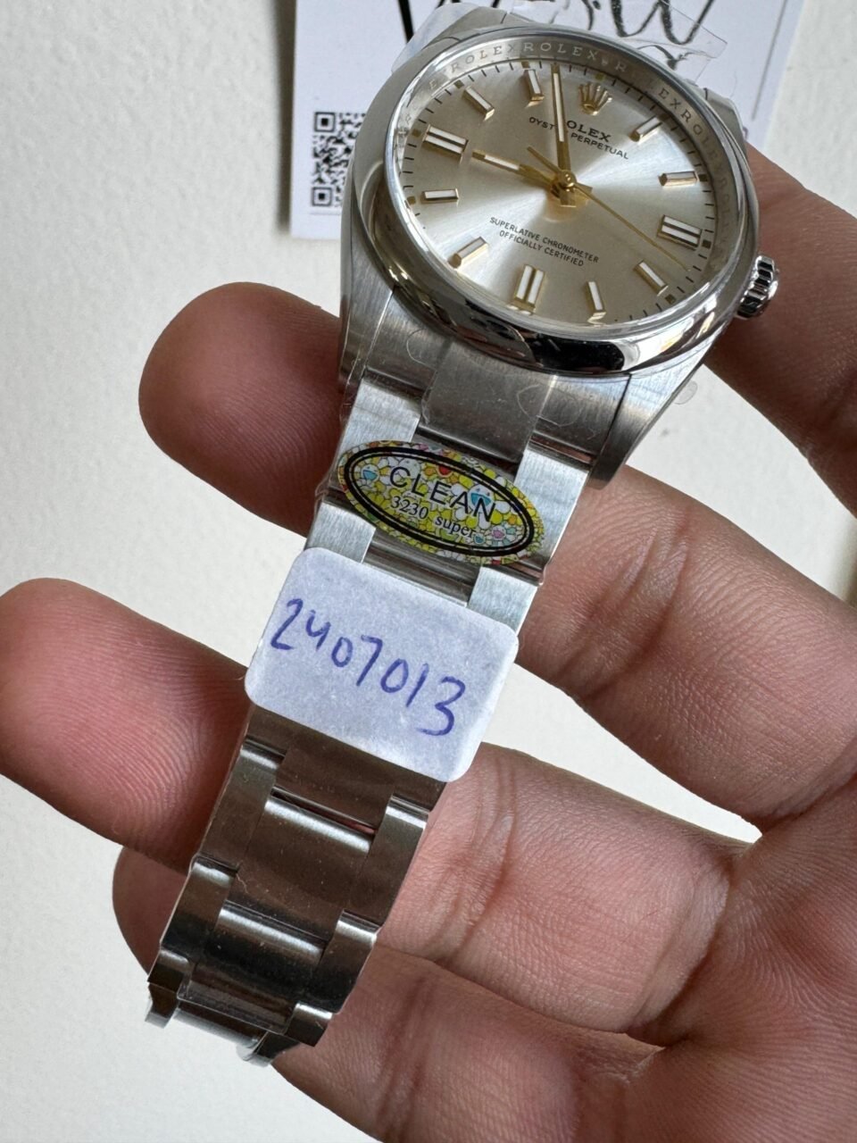 Oyster Perpetual 36mm 126000 904L SS Silver Dial Sticks on SS Oyster Bracelet Clean VR3230 - Image 7