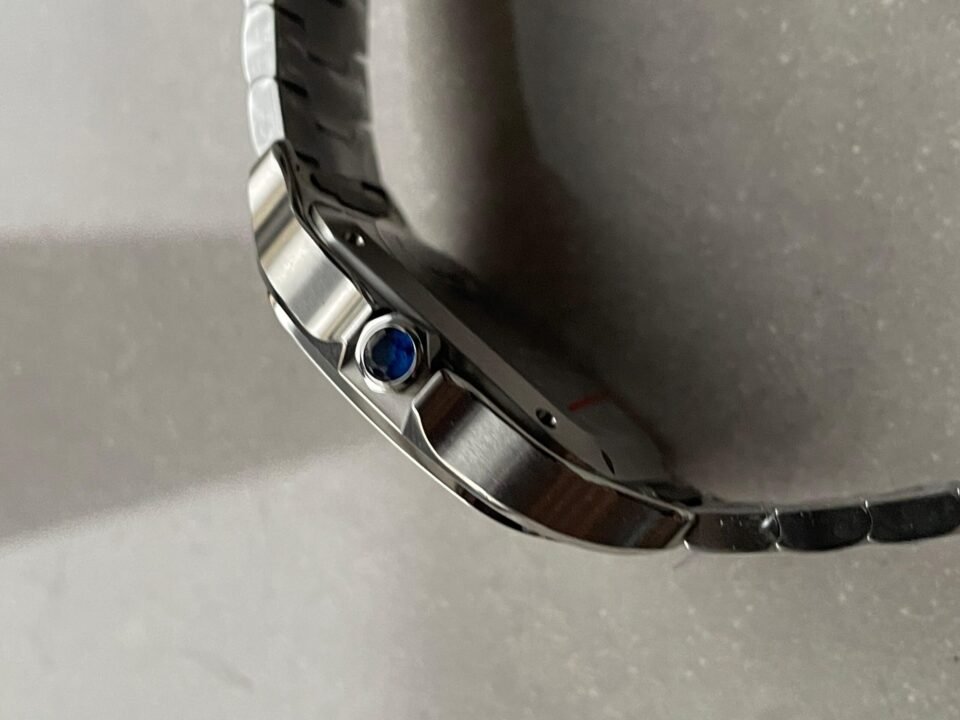 Santos de Cartier 35mm 2018 SS BVF 1:1 Best Edition Green Dial on SmartLinks Bracelet MIYOTA 9015 - Image 9