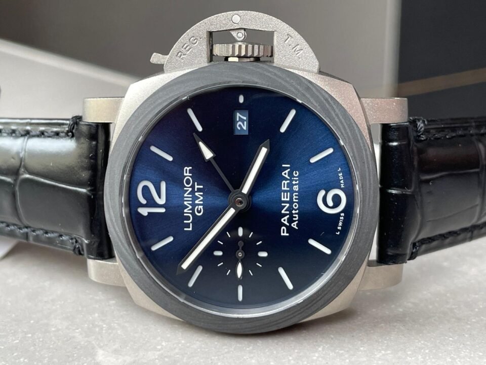 Luminor GMT PAM01279 TI Blue Dial Stick on Leather Strap VSF P9010 - Image 9