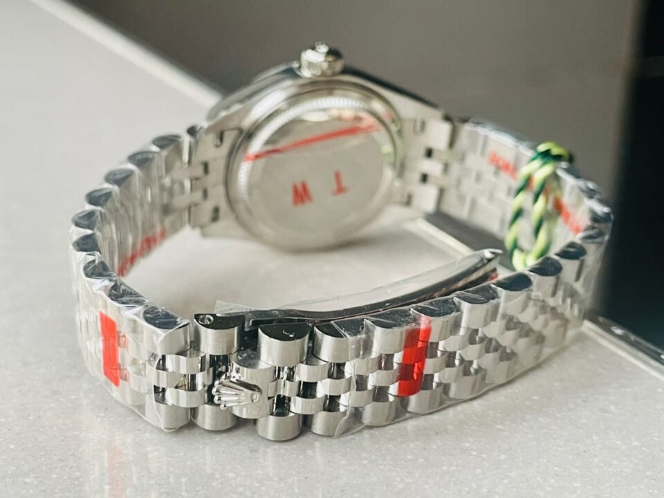 Datejust 28mm 904L SS Black Dial Diamond markers on SS Jubliee Bracelet - Image 8
