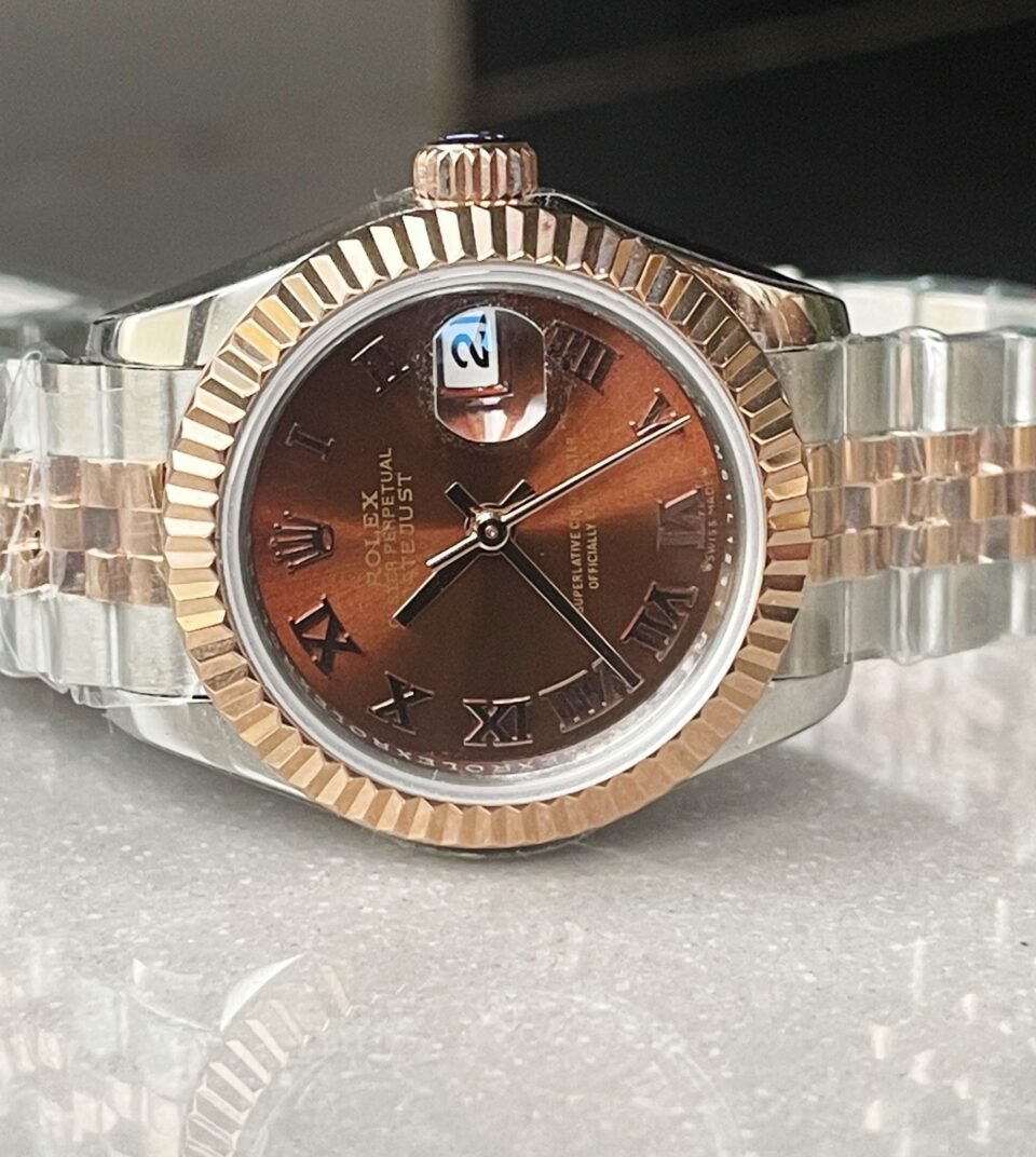 Datejust 28mm 904L RG/SS Brown Dial on RG/SS Jubliee Bracelet A2671 - Image 5