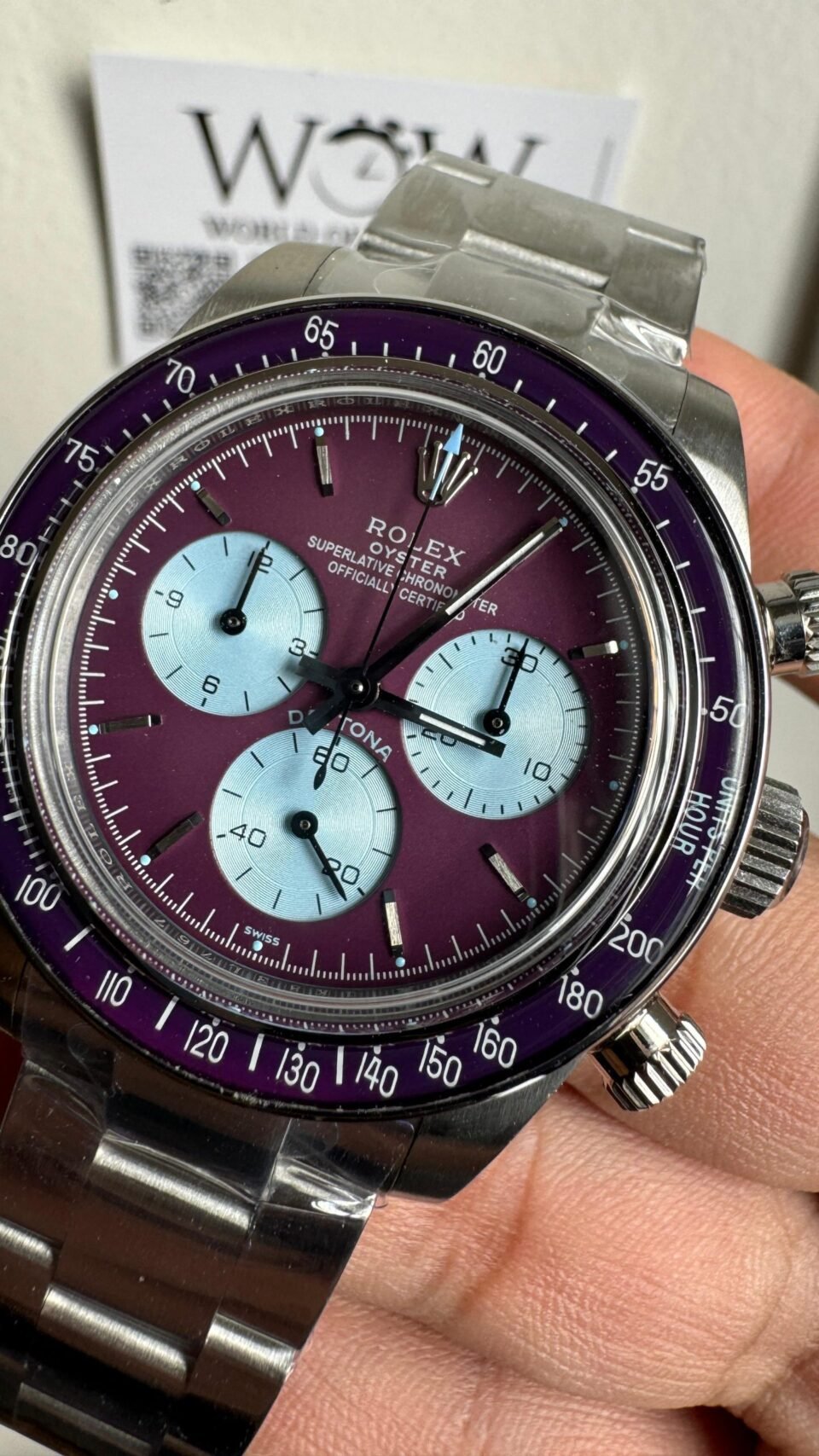 Daytona SS ADGF Best Edition Burgundy / Purple Dial on SS Bracelet SA4130 - Image 6