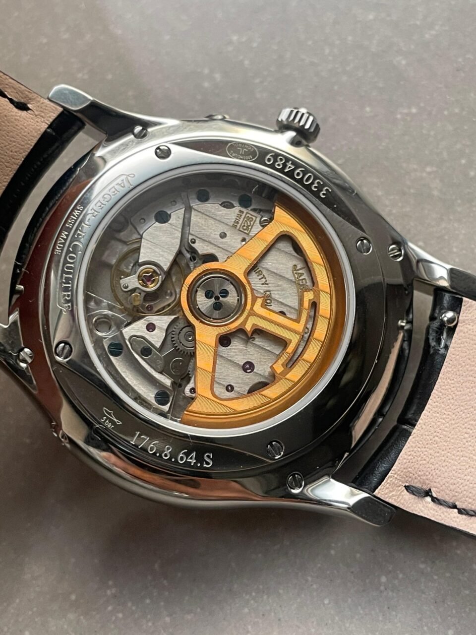 Master Ultra Thin Moon SS Black Dial on Black Leather Strap GF V4 MY9015 - Image 10