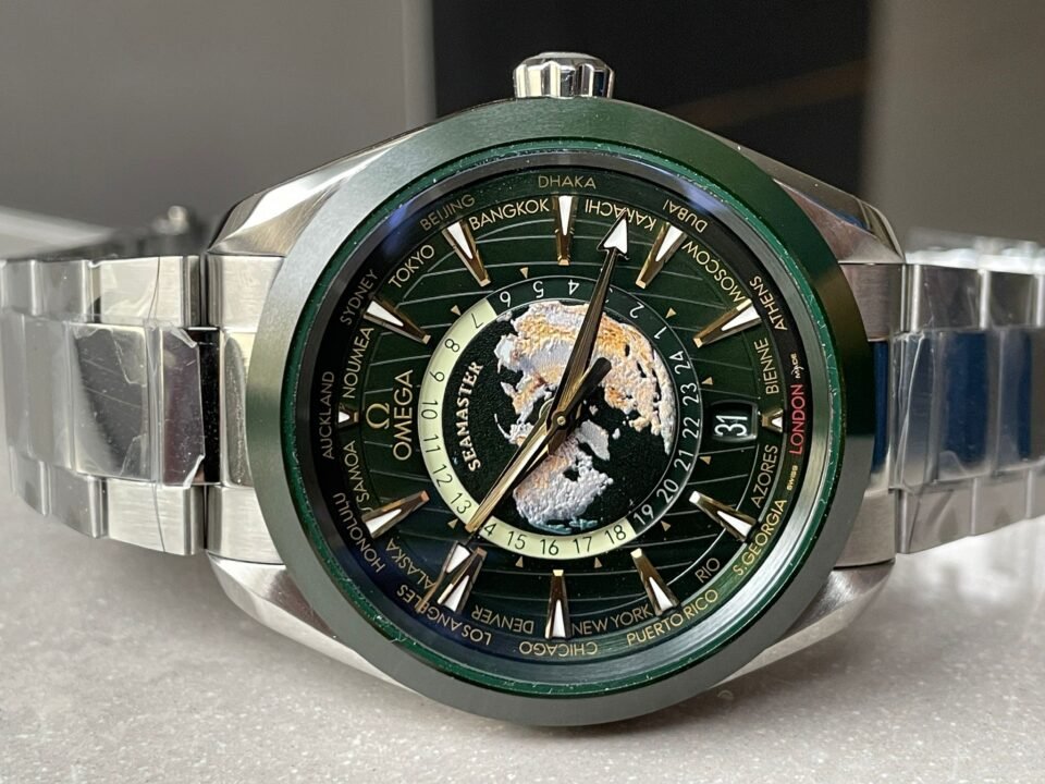 Seamaster Aqua Terra Worldtimer VSF 1:1 Best Edition Green Dial on SS Bracelet A8938 - Image 5