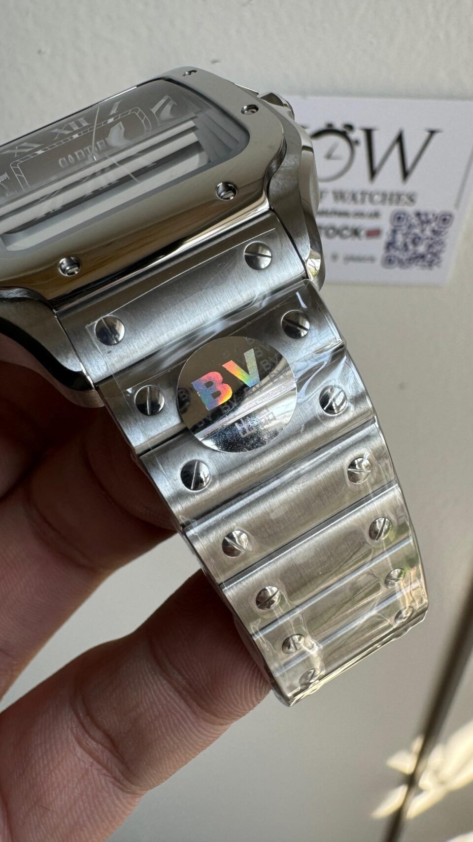 Santos de Cartier 40mm SS BVF 1:1 Best Edition Brown Dial on SS SmartLinks Bracelet MIYOTA 9015 - Image 8