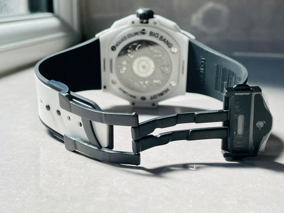 Big Bang Sang Bleu II White Ceramic BBF Best Edition on White Rubber Strap A1240 - Image 13