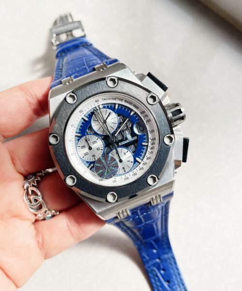 Royal Oak Offshore Rubens Barrichello Ii 26078PO Blue Dial Blue leather Strap