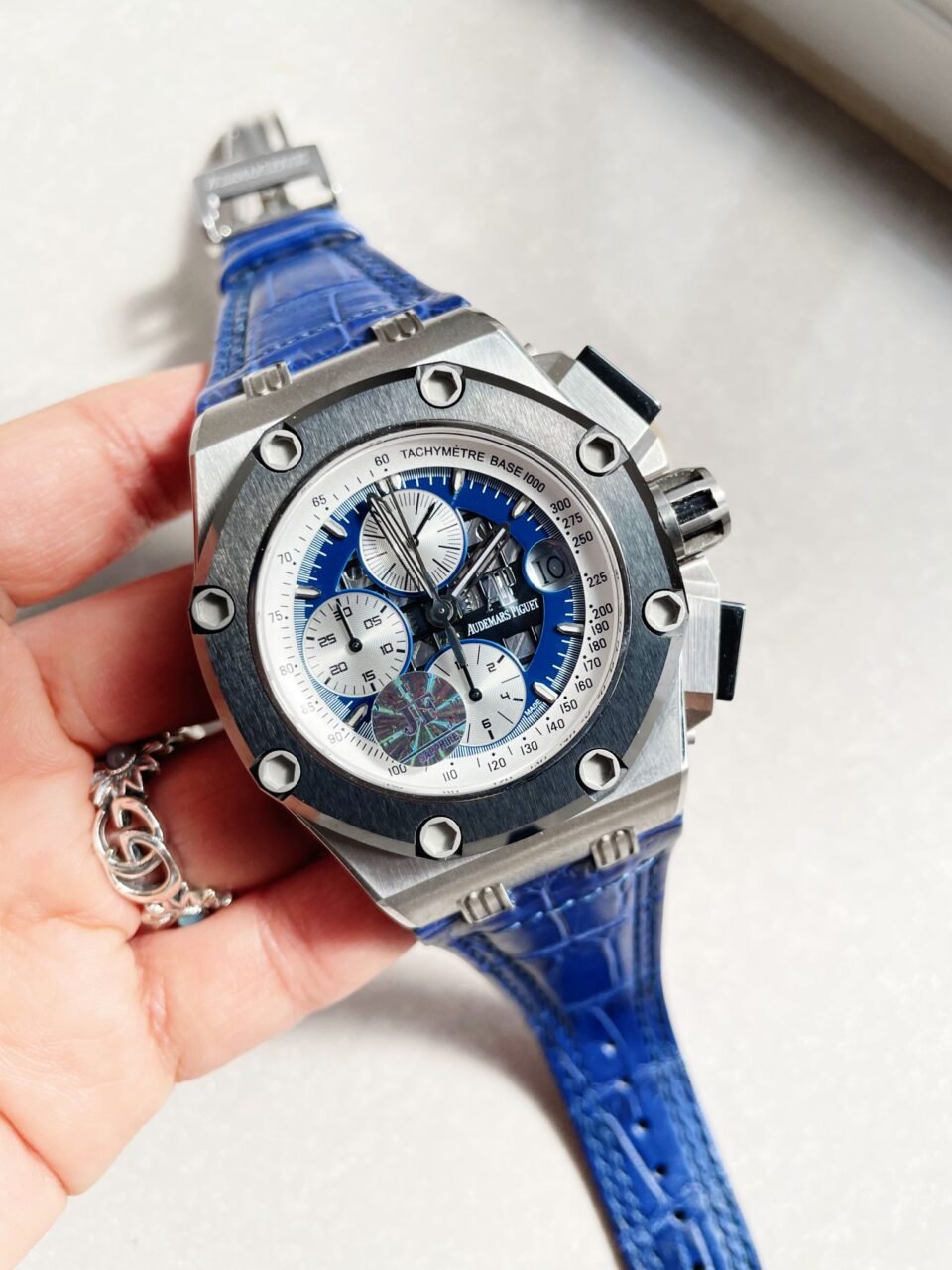 Royal Oak Offshore Rubens Barrichello Ii 26078PO Blue Dial Blue leather Strap