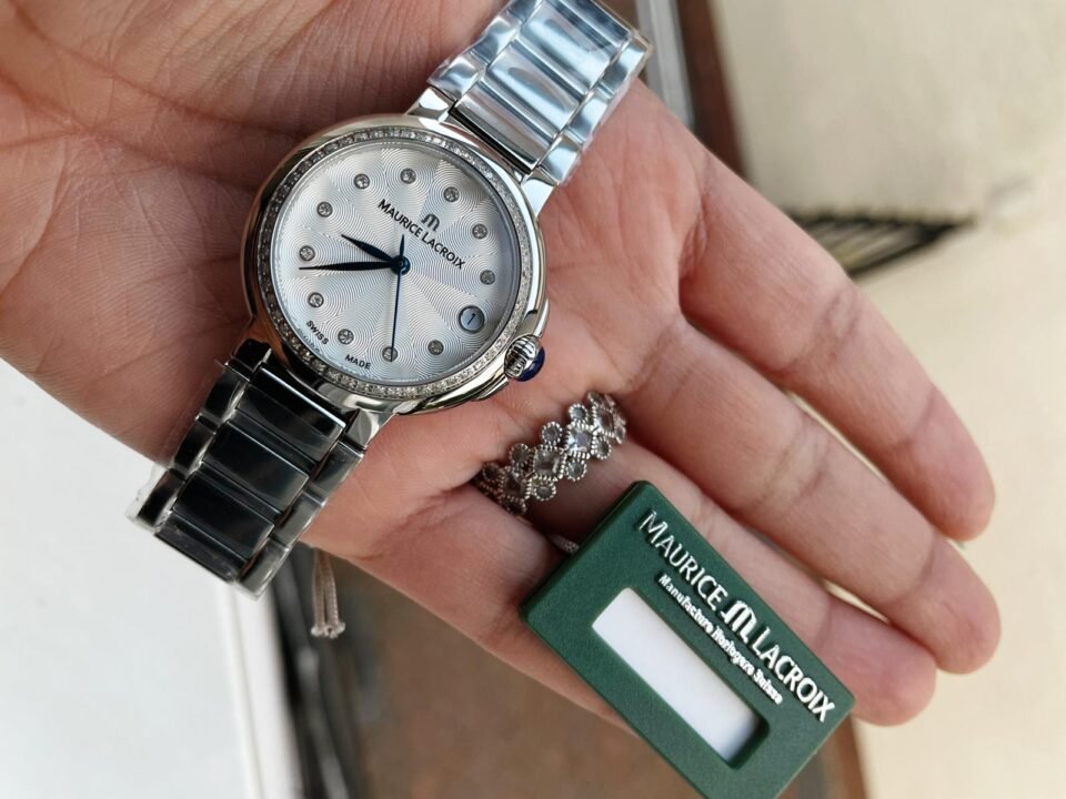 FIABA Date 36mm 1:1 Stainless steel case Diamond bezel on white dial - Image 2