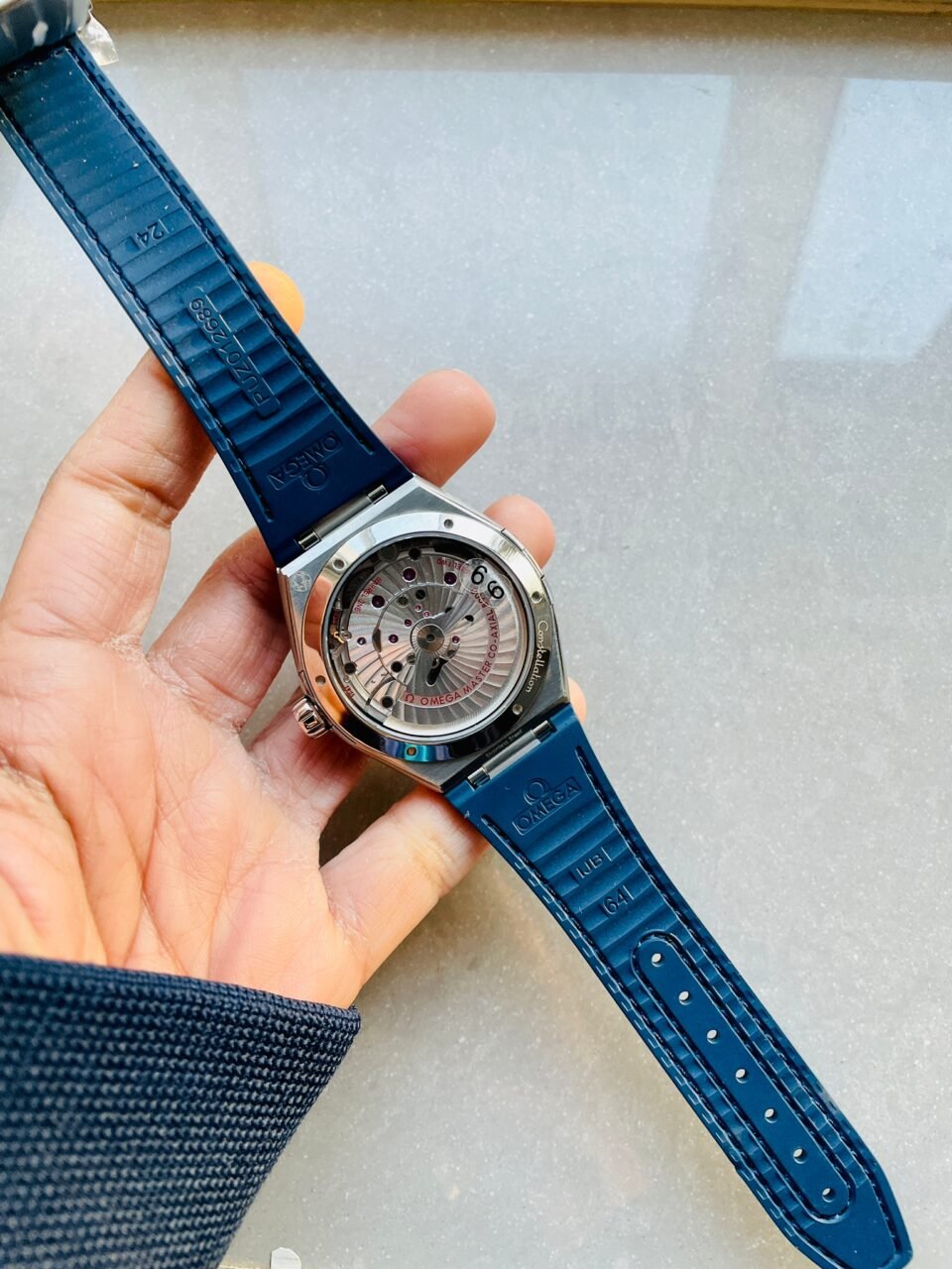 Constellation Blue Ceramic SS 8F 1:1 Best Edition Blue Dial on Blue Gummy Strap A8900 - Image 13