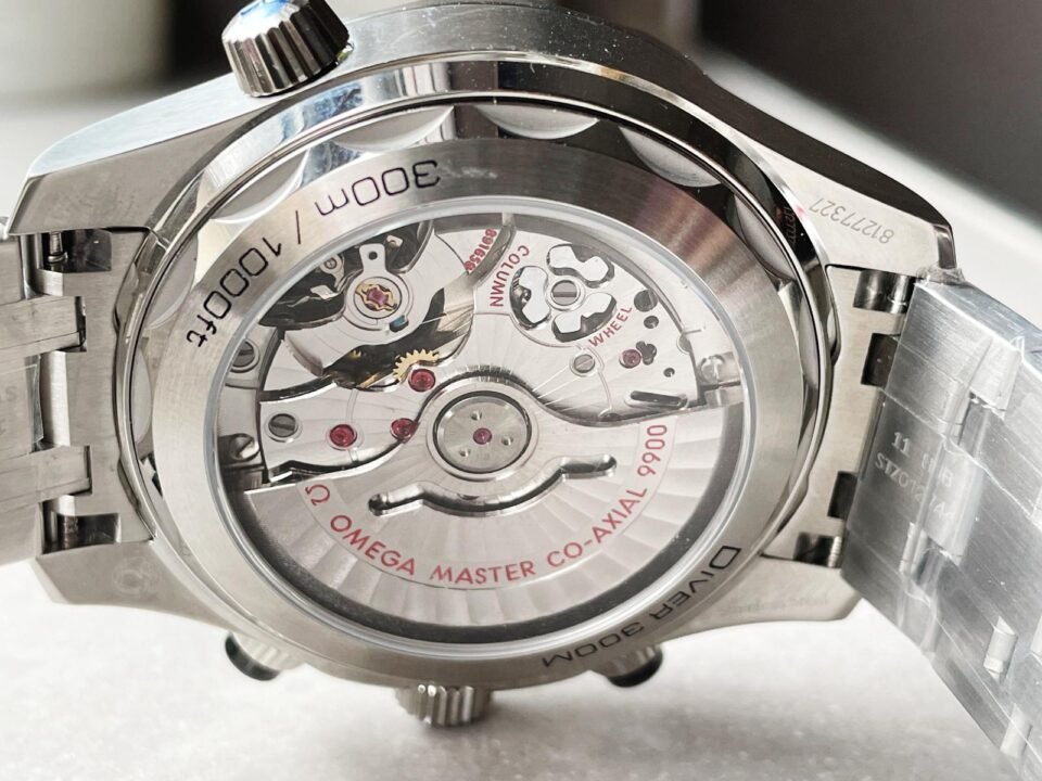Seamaster 300M Chrono SS OMF 1:1 Best Edition Black Dial on SS Bracelet A9900 - Image 8