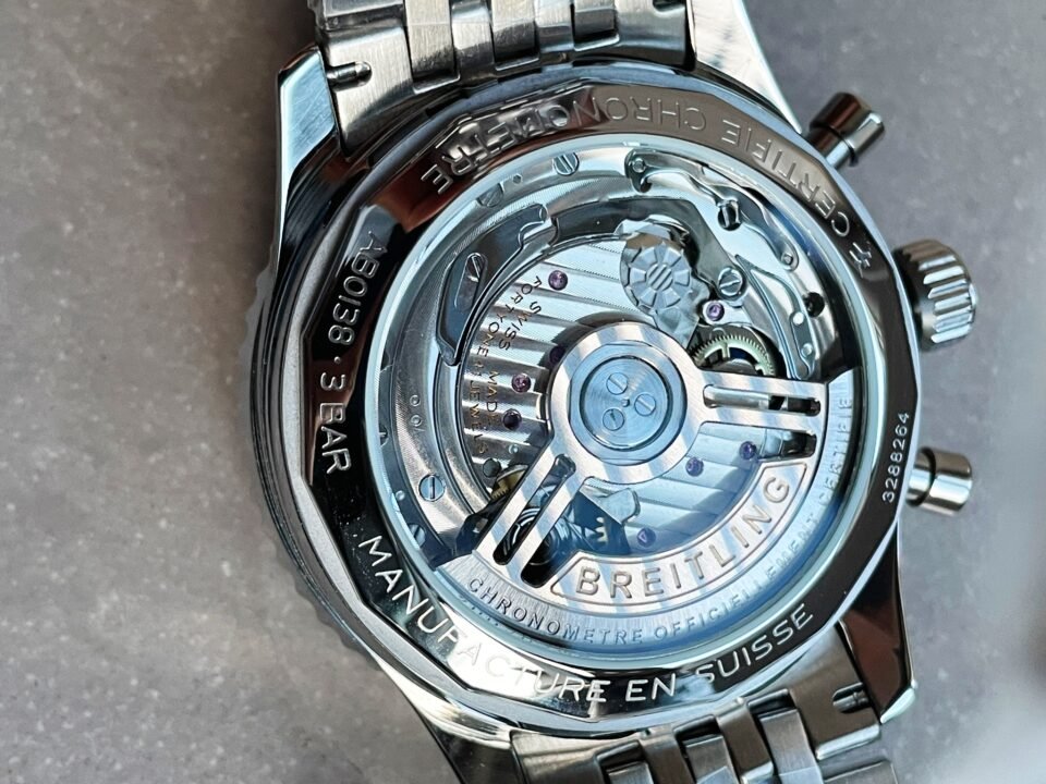 Navitimer 01 1:1 SS Salmon Dial on Steel Strap A7750 BLS Factory - Image 9