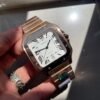 Santos de Cartier 40mm 2018 BVF 1:1 Best Edition RG White Dial on RG SmartLinks Bracelet MIYOTA 9015