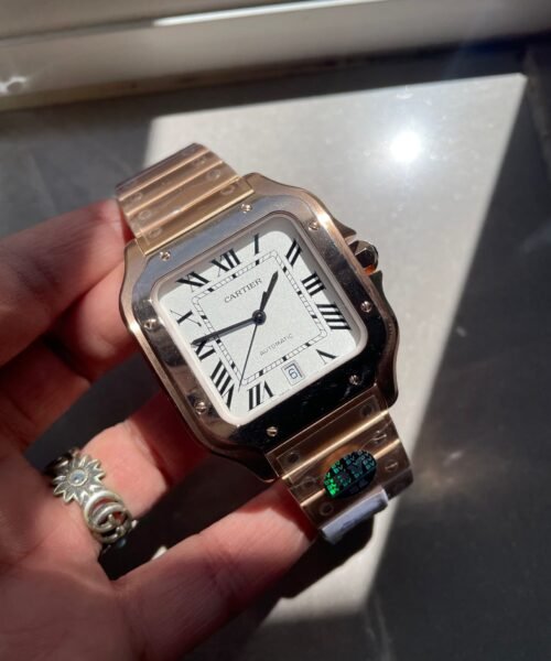 Santos de Cartier 40mm 2018 BVF 1:1 Best Edition RG White Dial on RG SmartLinks Bracelet MIYOTA 9015