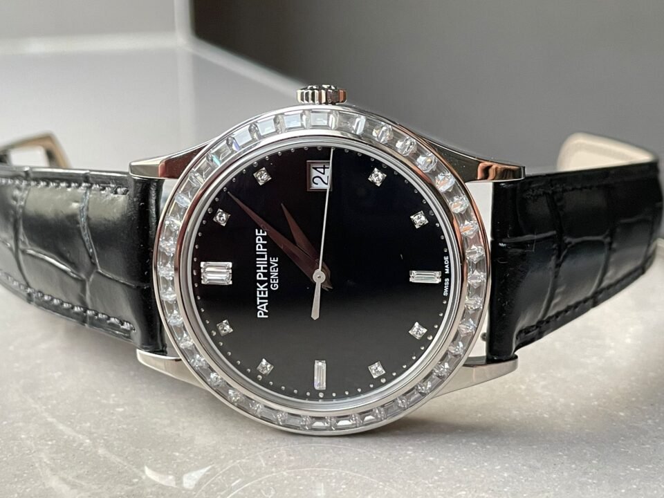 Calatrava ZF 5298p Date Sweep Seconds in Diamond Bezel Black Dial ZF factory - Image 7