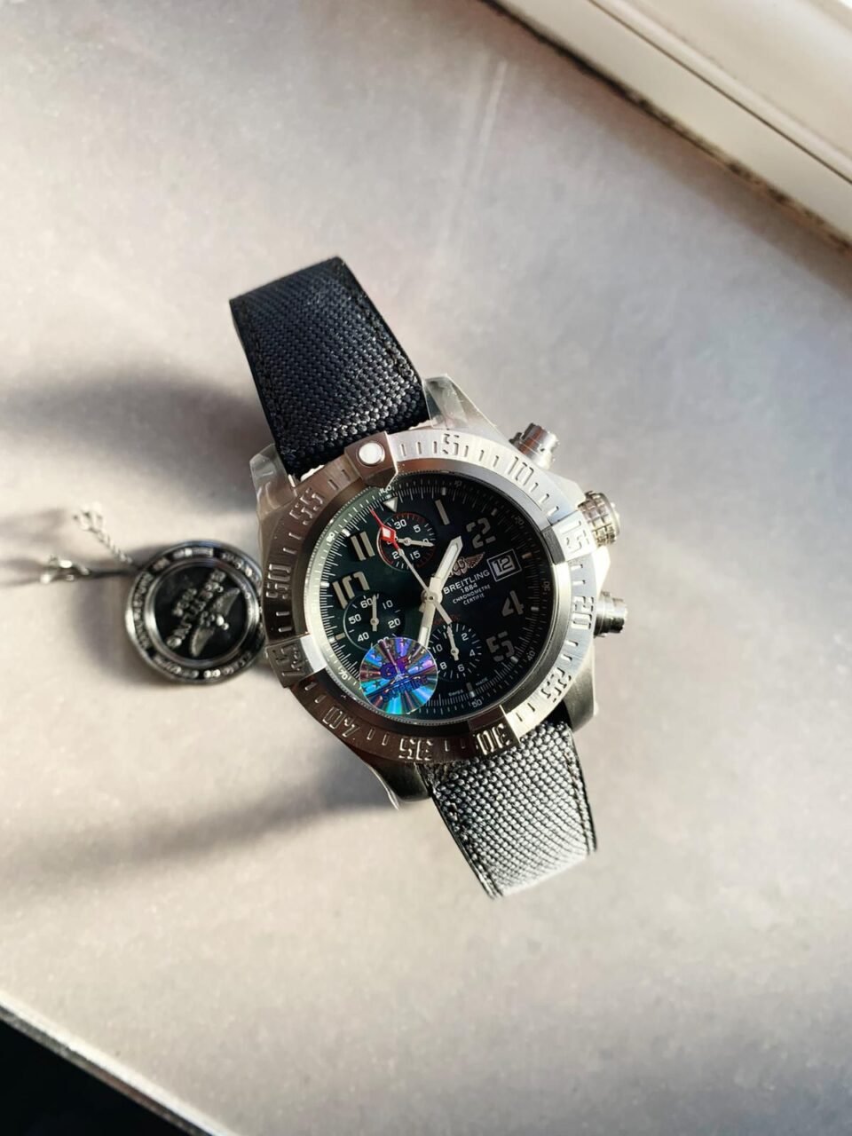 Avenger Bandit Titanium GF 1:1 Best Edition Gray Dial on Gray Nylon Strap A7750 - Image 2