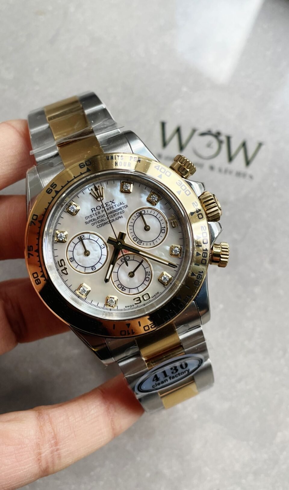 Daytona 116503 Two Tone Yellow Gold Real MOP Diamond Dial Clean 1:1 Best SA4130 - Image 4