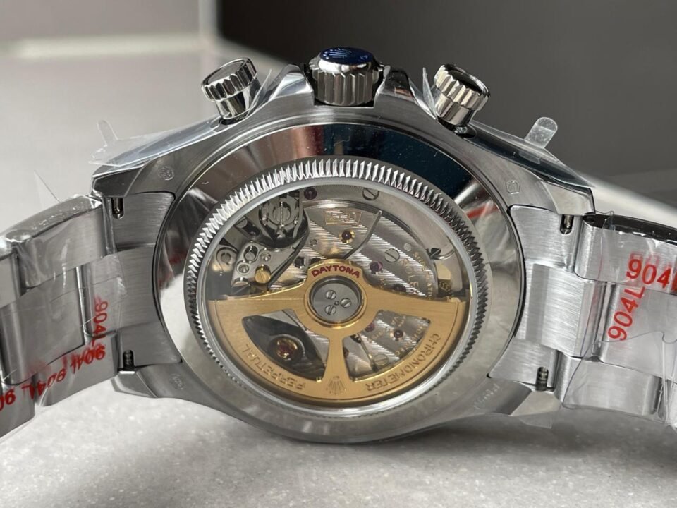 Daytona 116506 904L SS Ice Blue Dial with open Back on SS Bracelet QF V2 Asia 4130 - Image 9