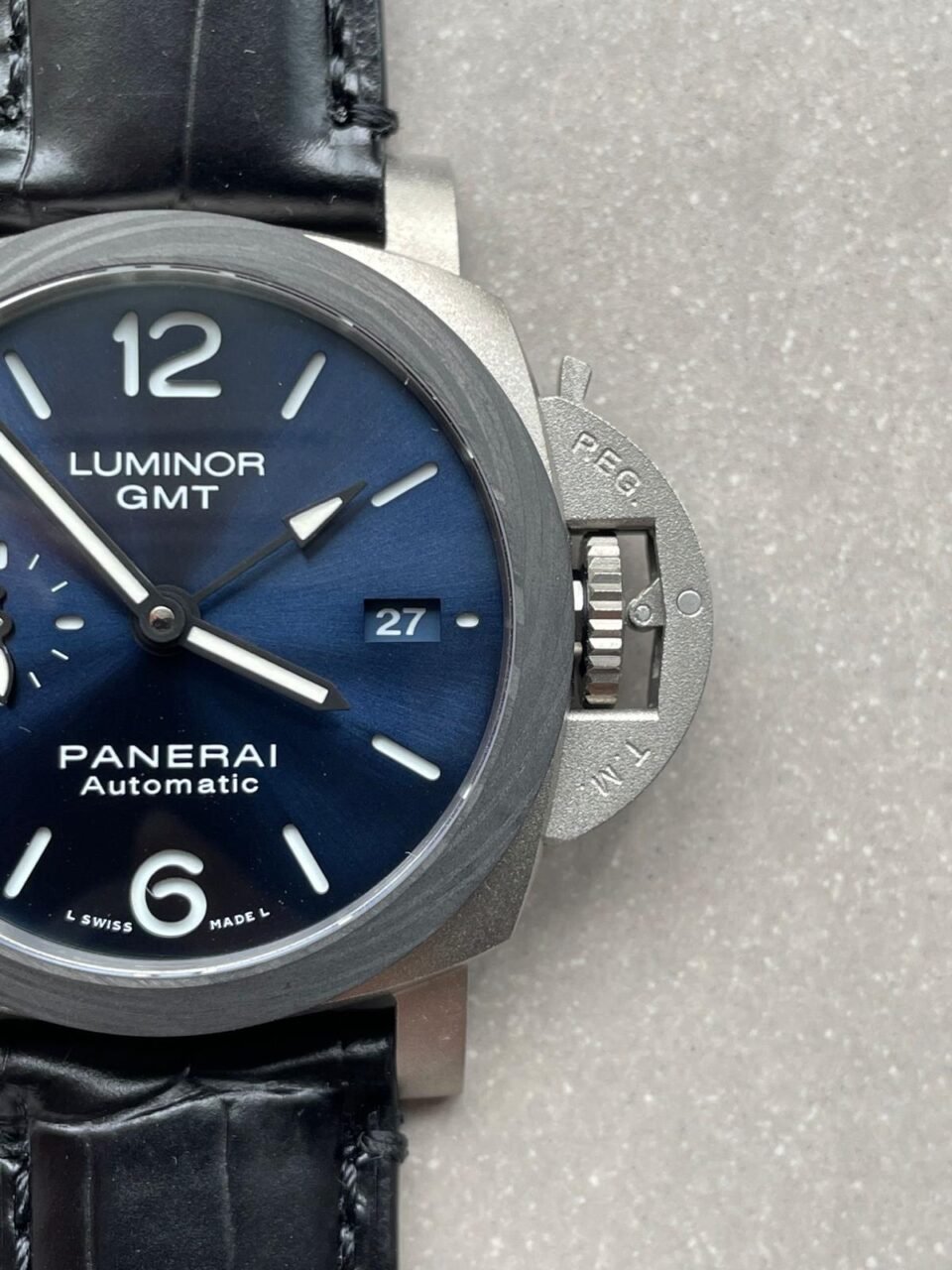 Luminor GMT PAM01279 TI Blue Dial Stick on Leather Strap VSF P9010 - Image 10