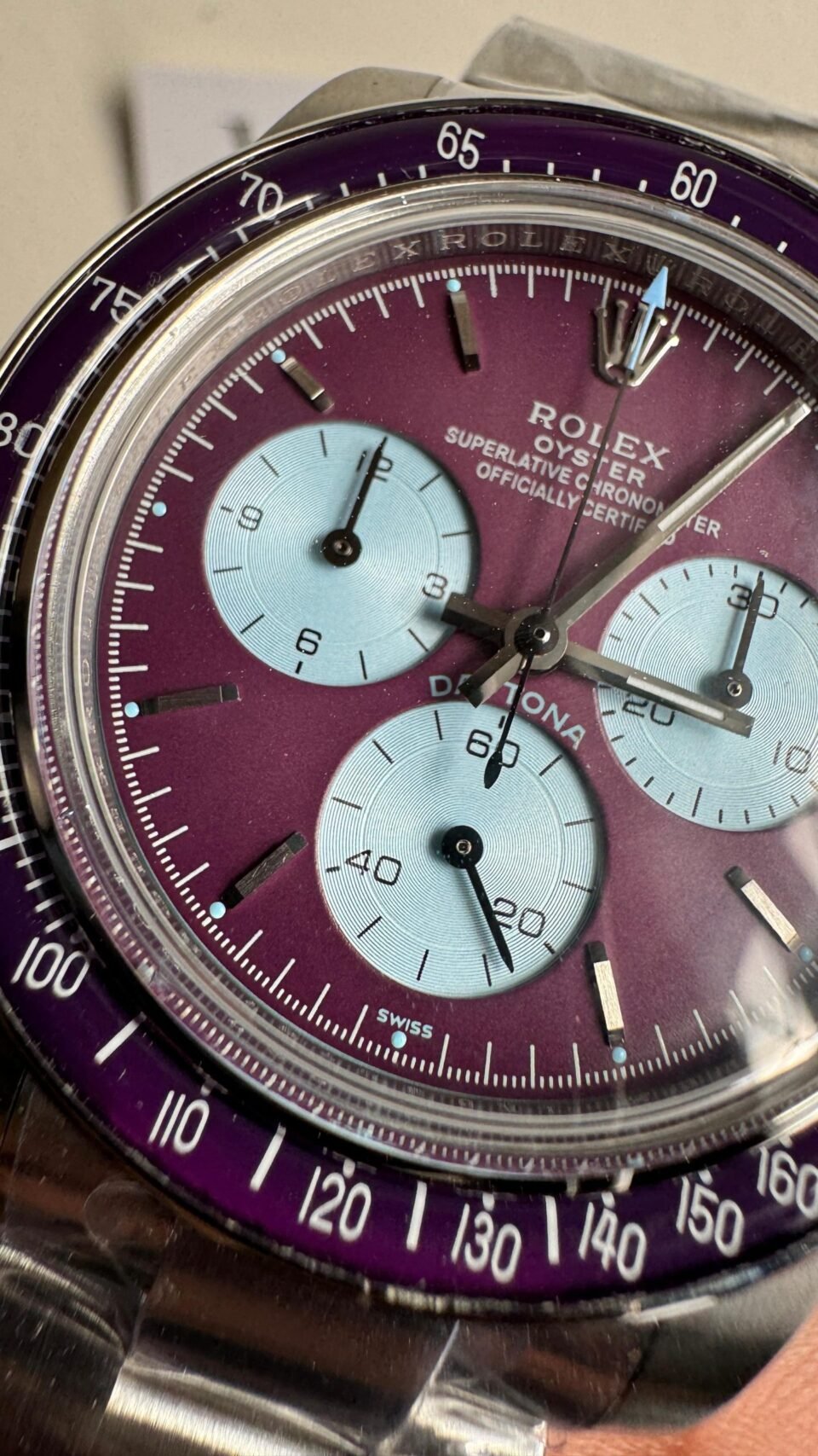 Daytona SS ADGF Best Edition Burgundy / Purple Dial on SS Bracelet SA4130 - Image 7