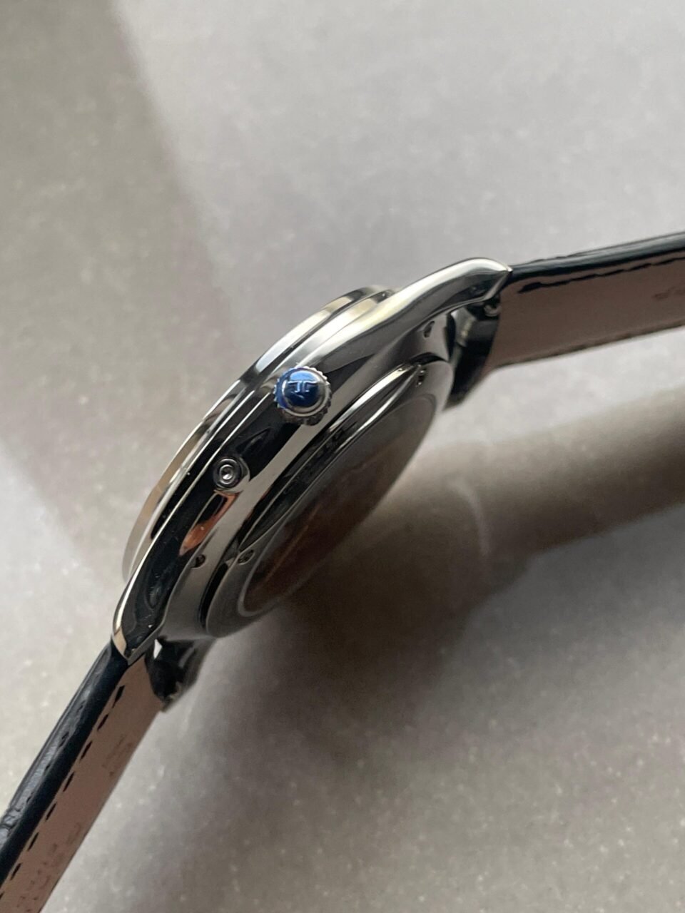 Master Ultra Thin Moon SS Black Dial on Black Leather Strap GF V4 MY9015 - Image 11