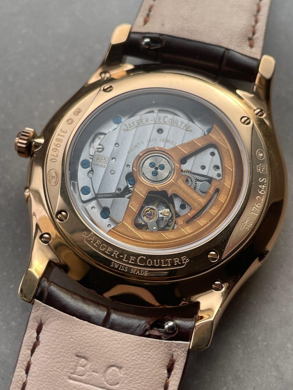 Master Ultra Thin Moon YG SS White Dial on Brown Leather Strap GF V4 MY9015 - Image 9