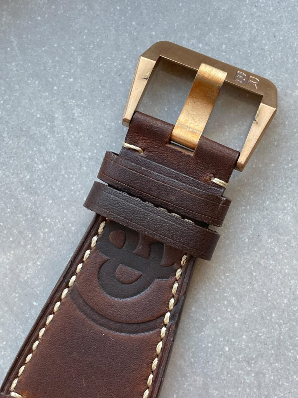 BR03-92 Diver 42mm Bronze BRF Brown Dial on Leather Strap A2824 - Image 10