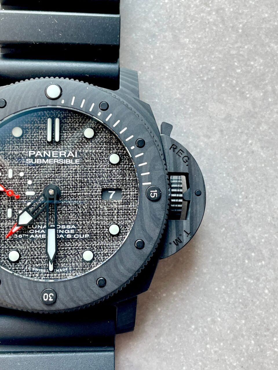 PAM Submersible 01039 Luna Rossa - 47mm 28800 Asian movement Black Strap - Image 6