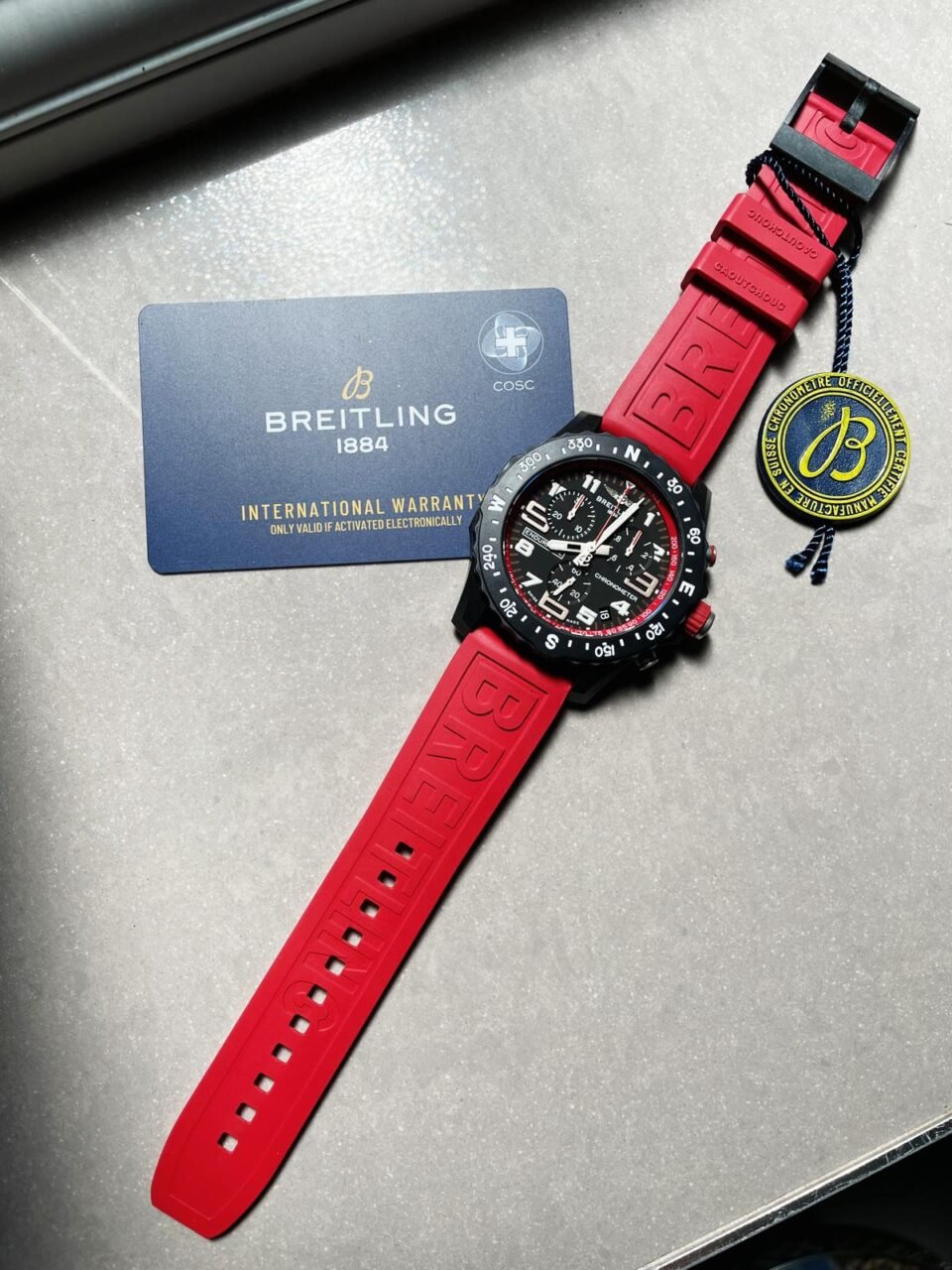 Endurance pro OGF 44mm Black dial Red Rubber Strap quartz movement - Image 2