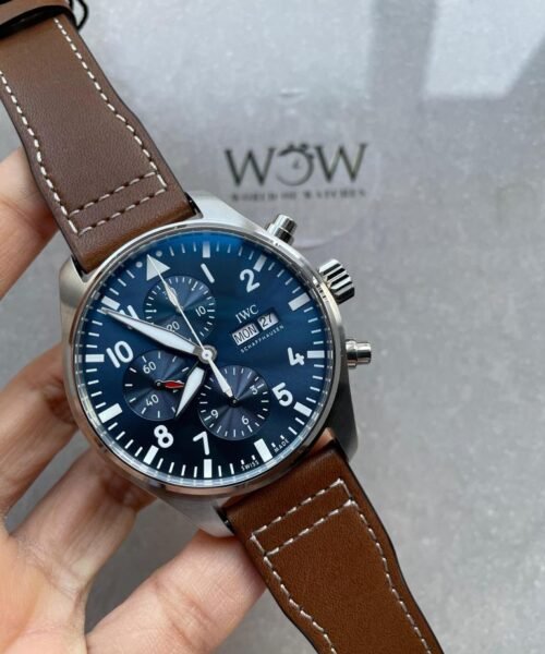 Pilot Chronograph "Le Petit Prince" IW377714 SS Blue Dial on Leather Strap VZF A7750