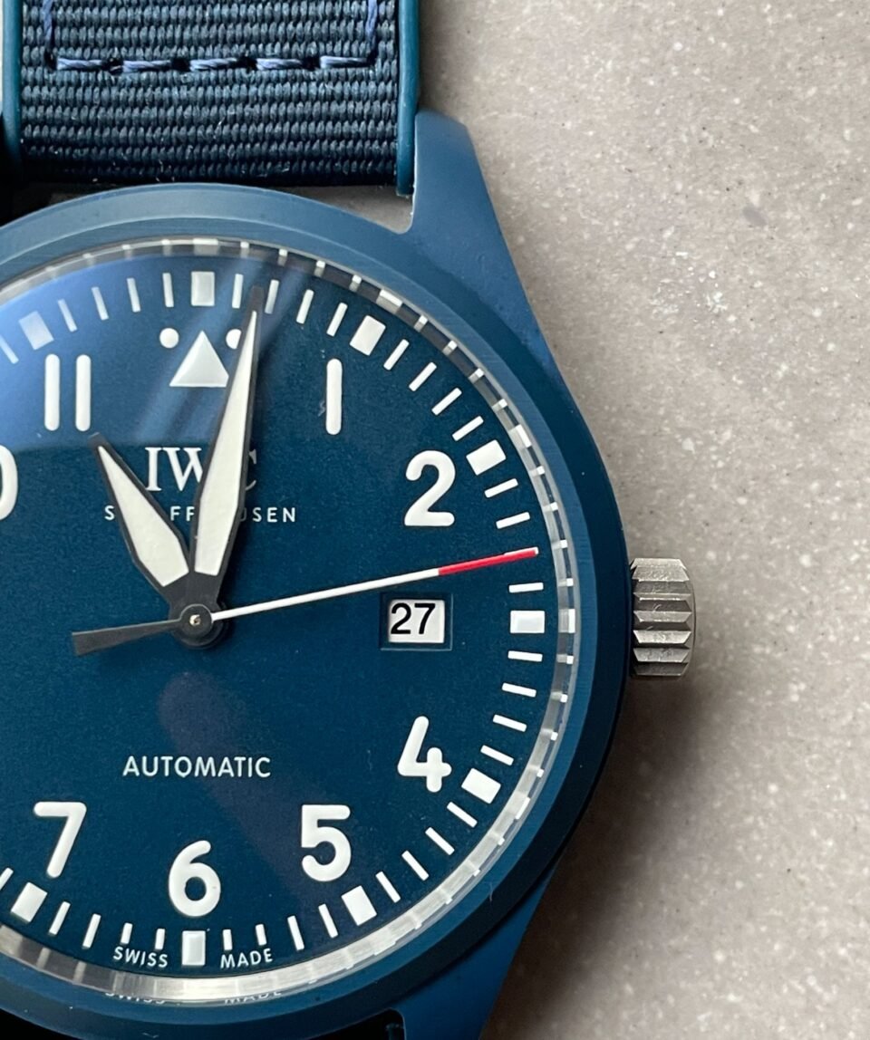 Pilot’s Watch ‘Laureus Sport for Good’ Blue Ceramic M+F Best Edition on Blue Nylon Strap A2892 - Image 6