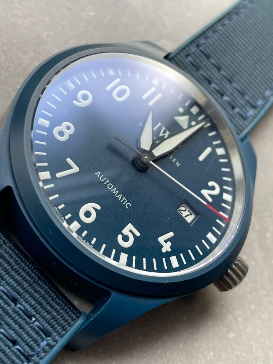 Pilot’s Watch ‘Laureus Sport for Good’ Blue Ceramic M+F Best Edition on Blue Nylon Strap A2892 - Image 4
