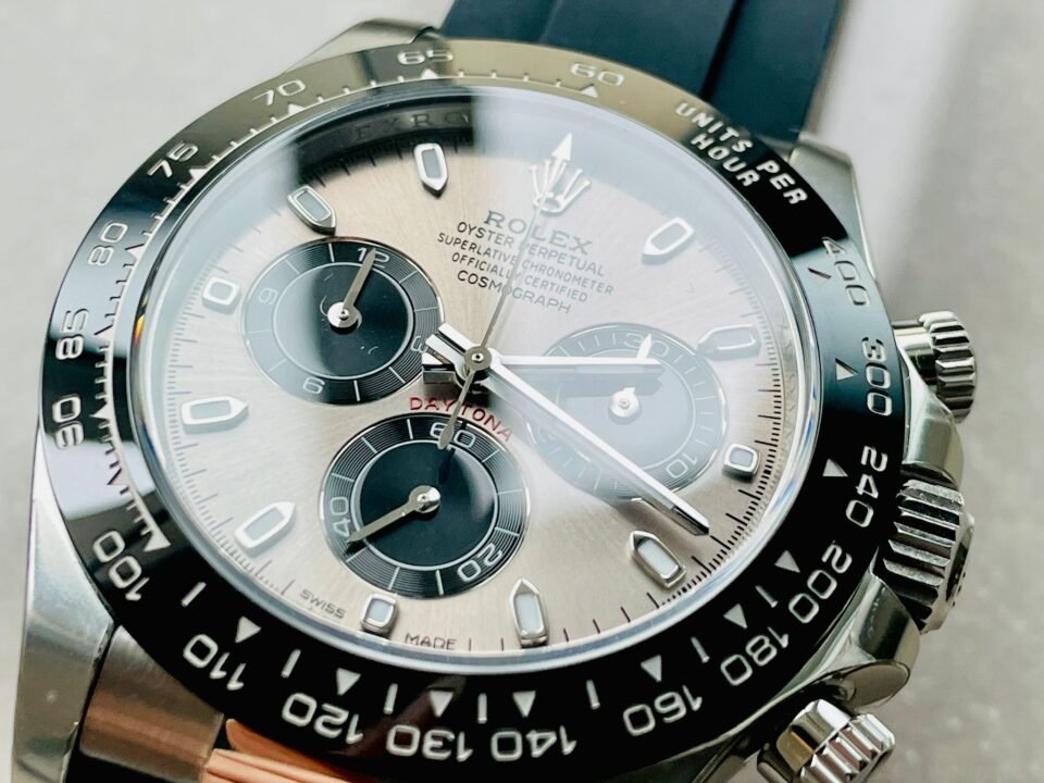 Daytona Grey Silver BTF 1:1 Best Edition 904L Steel Silver/Black Dial on Oysterflex Strap A4130 - Image 8