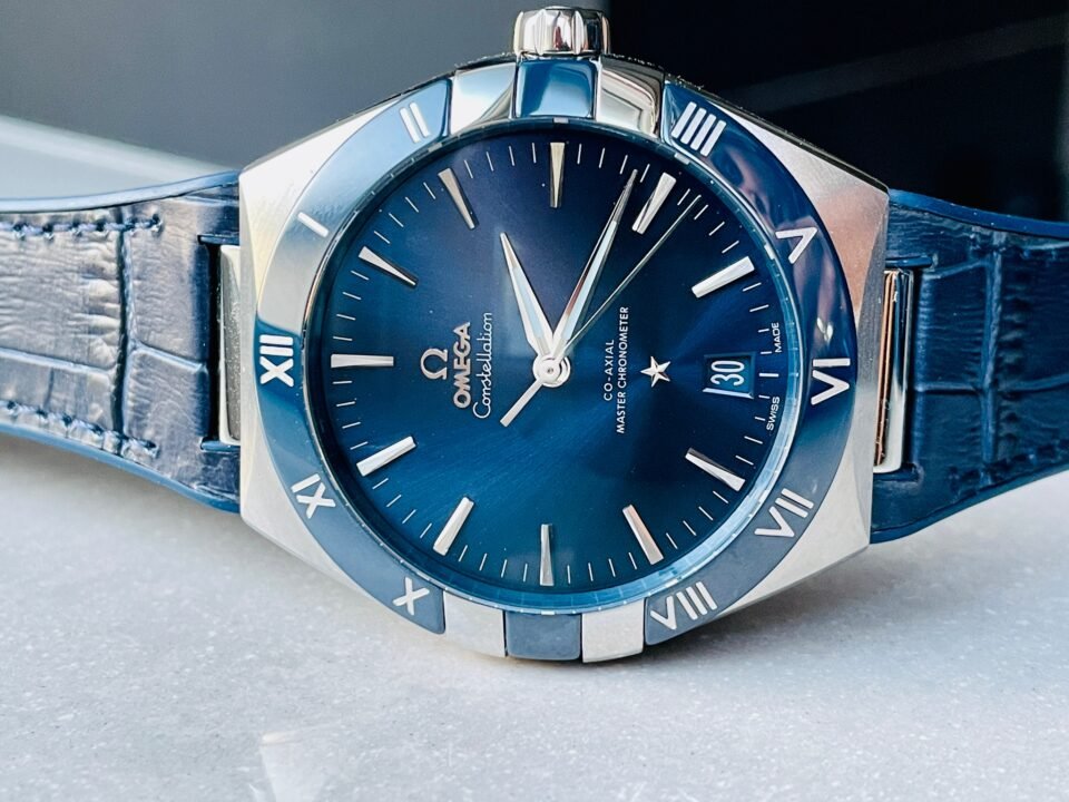 Constellation Blue Ceramic SS 8F 1:1 Best Edition Blue Dial on Blue Gummy Strap A8900 - Image 5