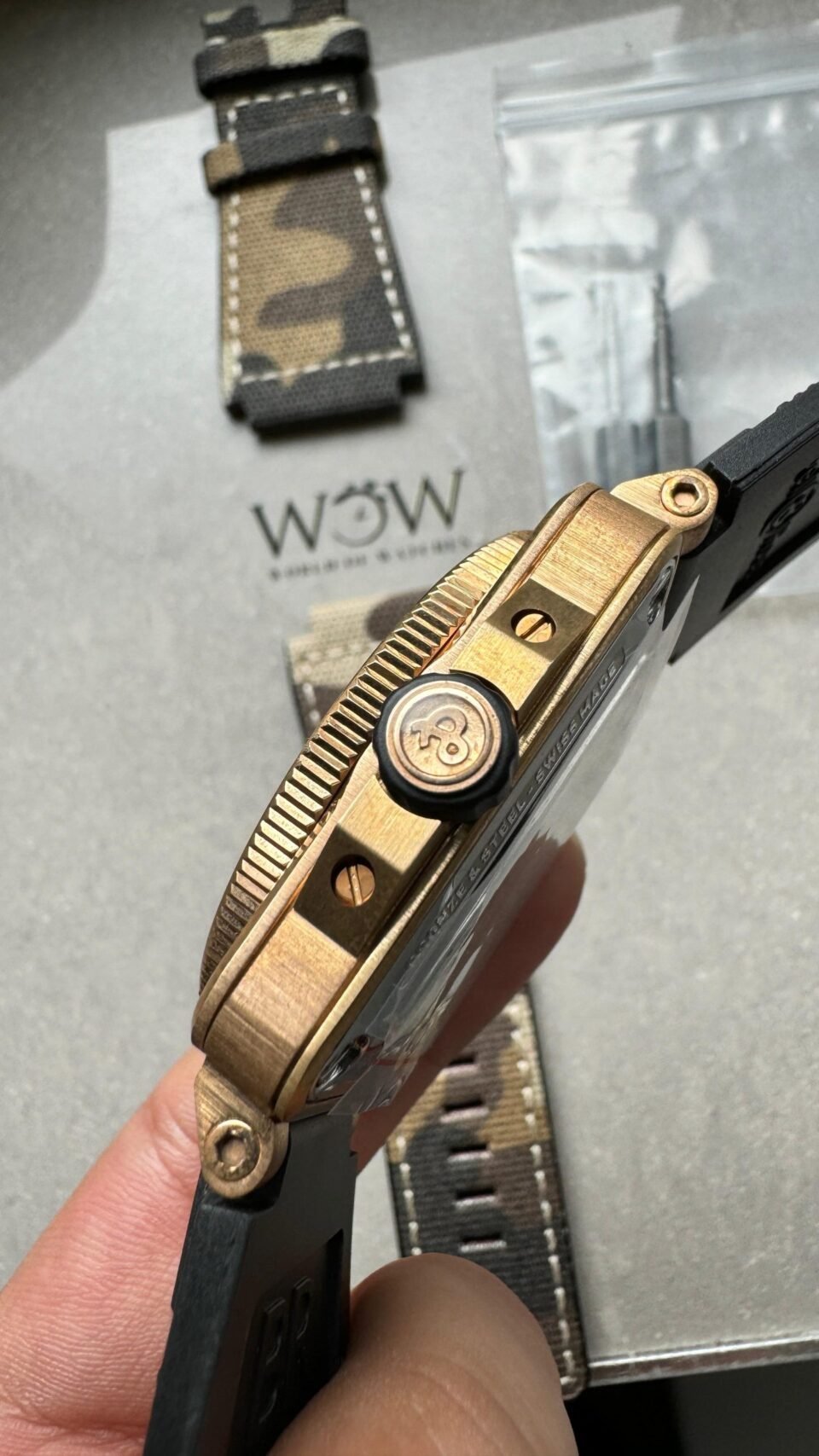 BR 03-92 Diver Ceramic Bezel Bronze B12 1:1 Best Edition Green Dial on Black Rubber Strap MIYOTA 9015 - Image 8