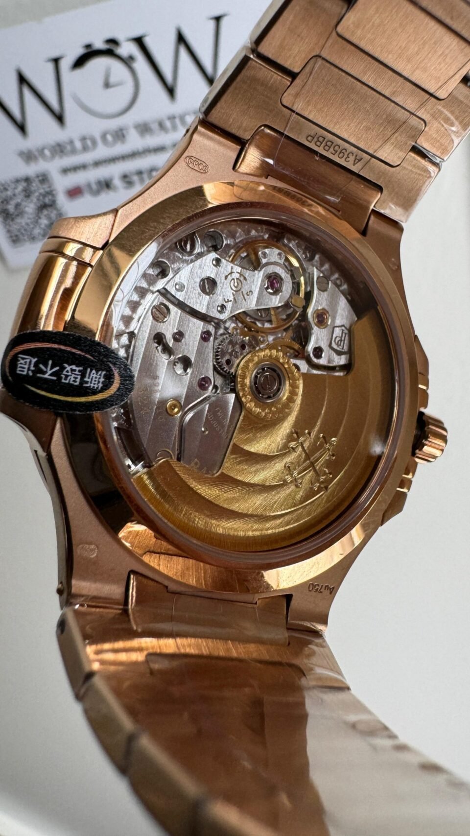 Nautilus 7118 35mm RG Diam Bezel White Dial Sticks on RG Bracelet PPF A324 - Image 7