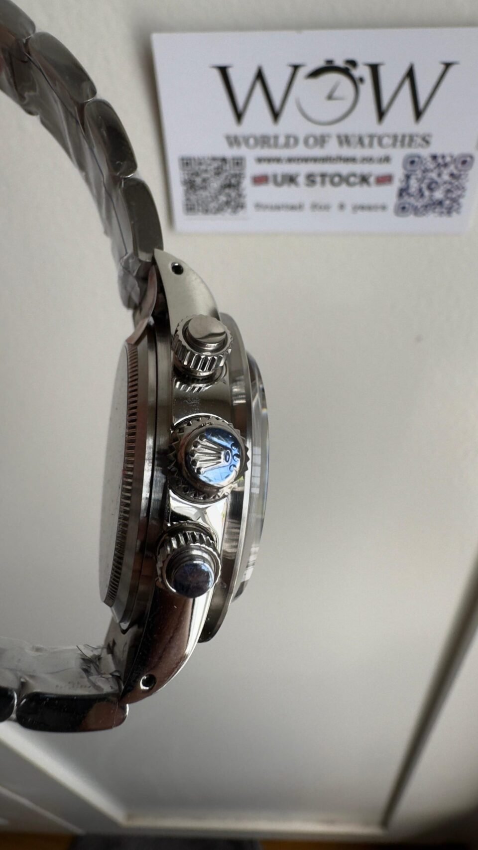 Daytona 6263 SS JKF Best Edition Black Dial White Subdials Black Tachymeter Bezel on SS Bracelet Venus 75 - Image 8