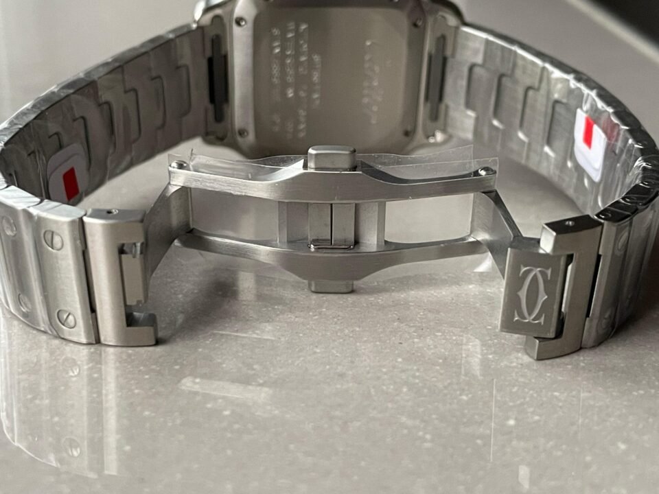 Santos de Cartier 35mm 2018 SS BVF 1:1 Best Edition Green Dial on SmartLinks Bracelet MIYOTA 9015 - Image 11