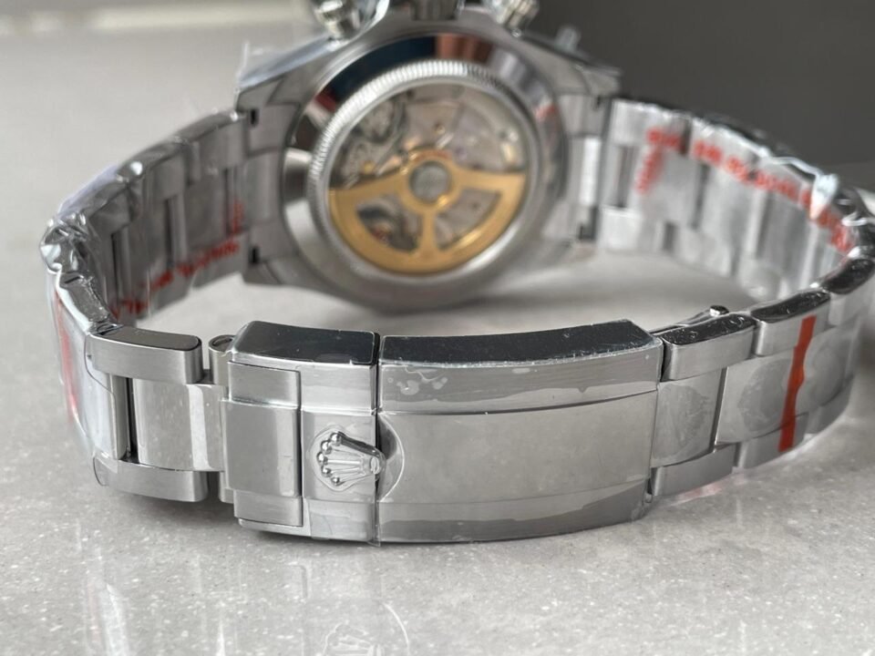 Daytona 116506 904L SS Ice Blue Dial with open Back on SS Bracelet QF V2 Asia 4130 - Image 10