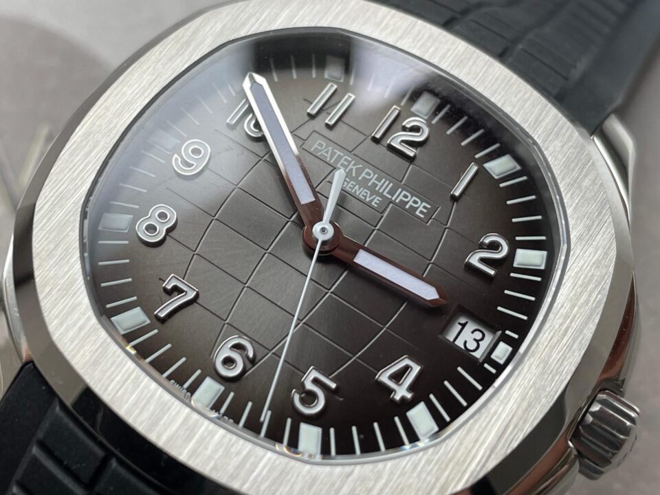 Aquanaut 5167 SS 3KF Best Edition Gray Dial on Black Rubber Strap A324 Super Clone V2 - Image 5