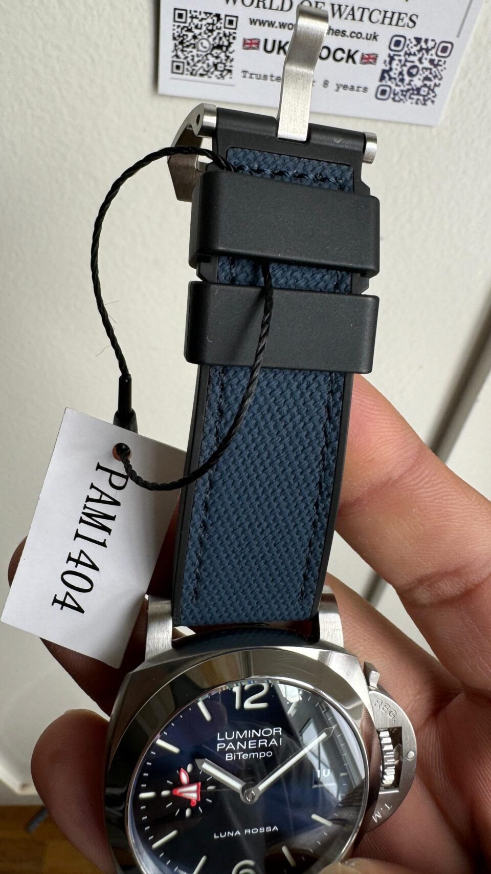 PAM1404 Z GMT SS VSF 1:1 Best Edition Blue Dial on Blue Rubber Strap Asian P900 - Image 15
