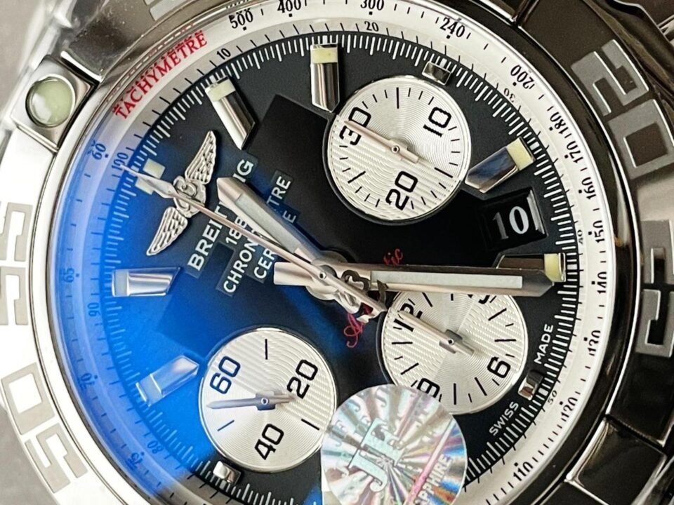 Chronomat B01 44 SS OZF 1:1 Best Edition Black Dial on SS Bracelet A7750 OZ factory - Image 6