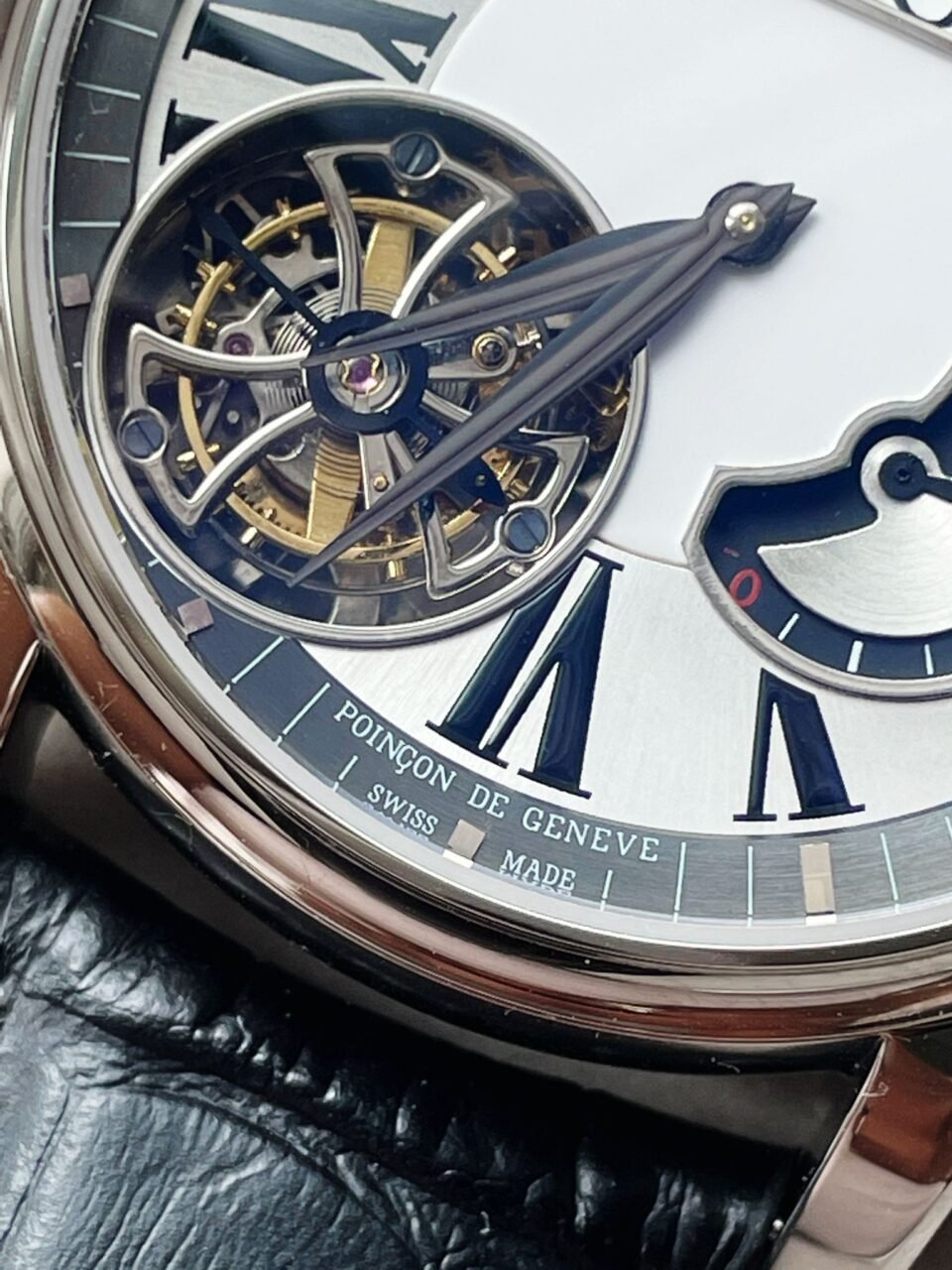 RB HOMMAGE TOURBILLON RDDBHO0558 WHITE DIAL ON BLACK LEATHER STRAP. - Image 9