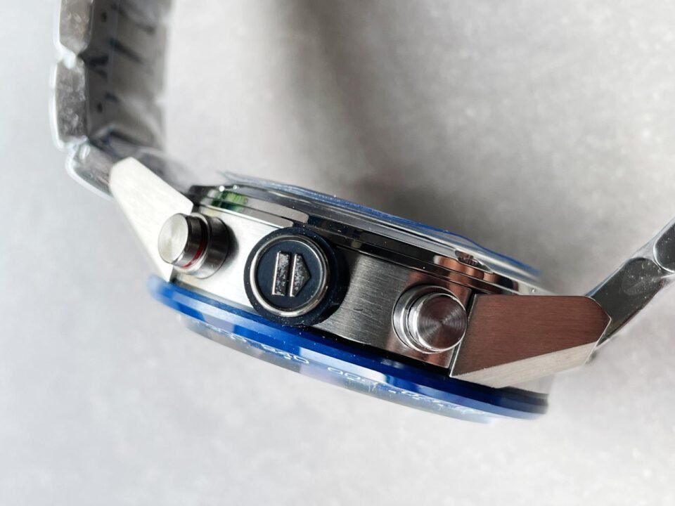 Calibre Heuer 01 Chrono 43mm Ceramic XF 1:1 Best Edition Skeleton Blue Dial on stainless steel strap A1887 - Image 7