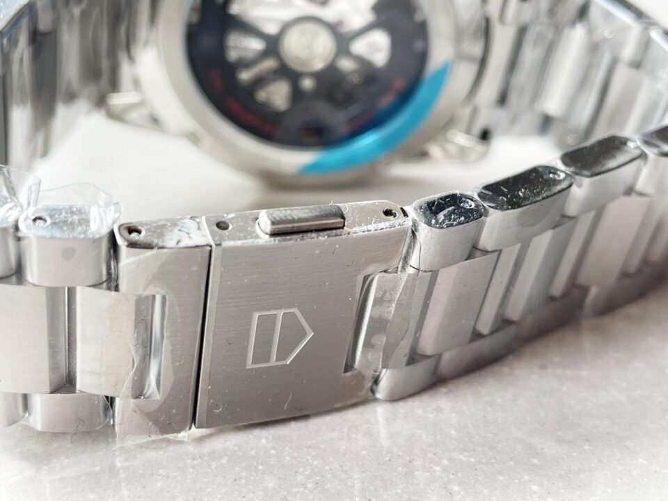 Calibre Heuer 01 Chrono 43mm Ceramic XF 1:1 Best Edition Skeleton Blue Dial on stainless steel strap A1887 - Image 12