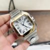Santos 40mm SS/YG BVF 1:1 Best Edition White Dial on SS/YG SmartLinks Bracelet MIYOTA 9015