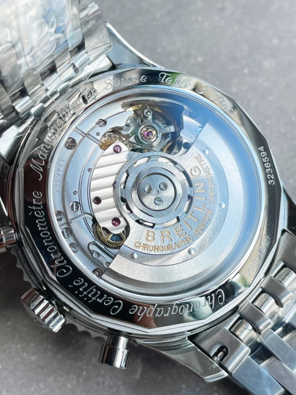 Navitimer 01 1:1 SS White Dial on Steel Strap A7750 GF Factory - Image 12