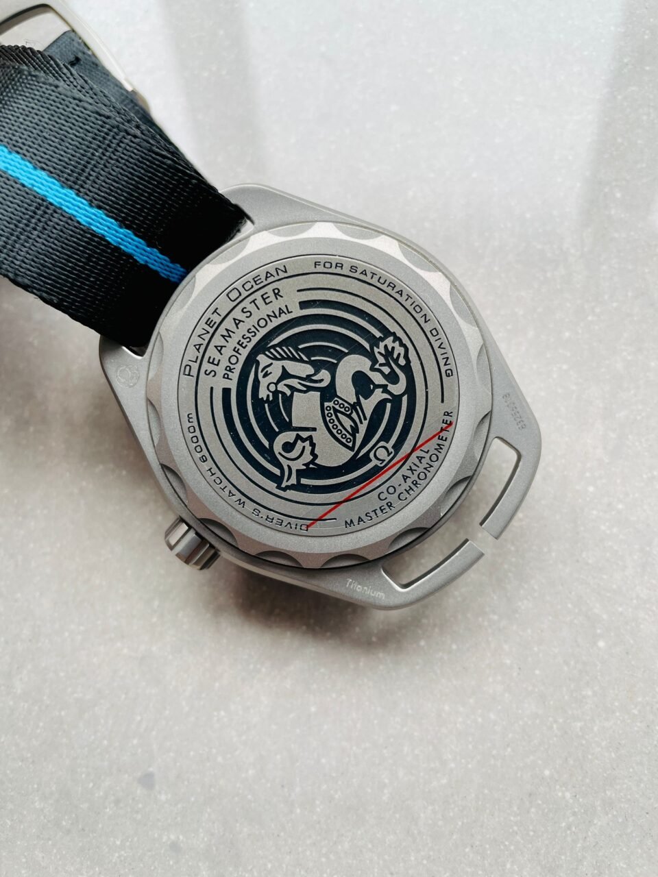 Seamaster 6000M Ultra Deep SS SBF 1:1 Best Edition Black Dial on Black Nylon Strap A8912 Super Clone - Image 14