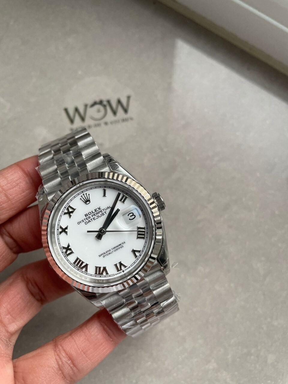 Datejust 41mm 16030 VSF Roman markers White dial SS Jubilee Bracelet VS3235 - Image 2