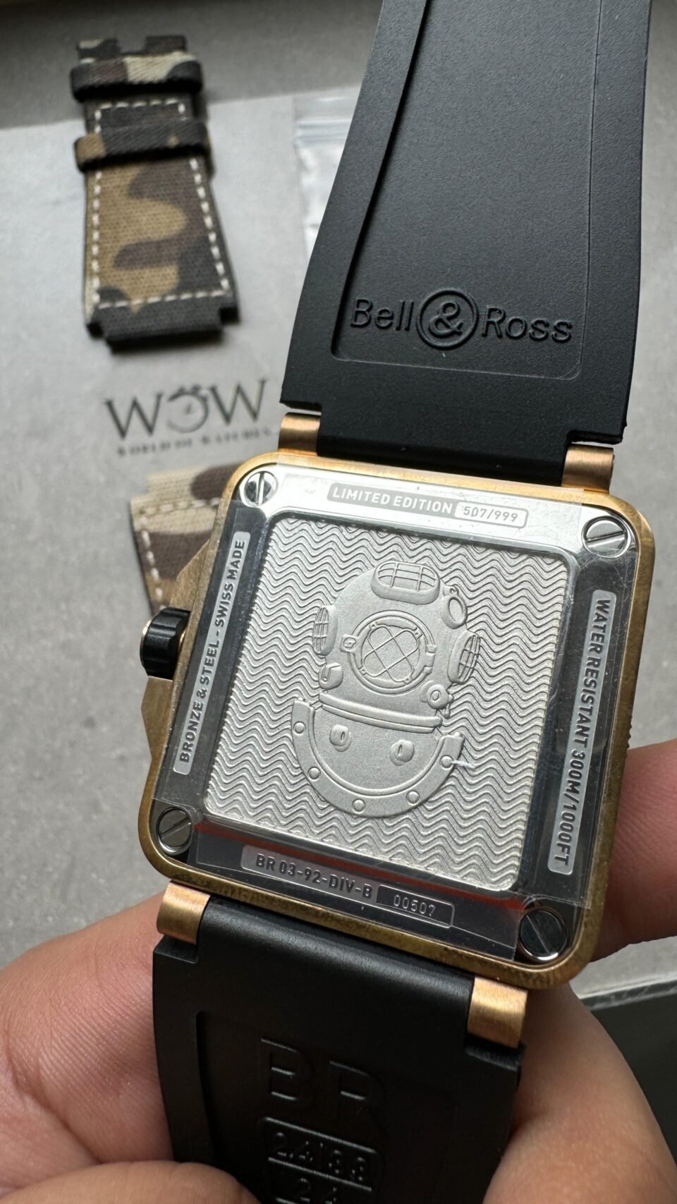 BR 03-92 Diver Ceramic Bezel Bronze B12 1:1 Best Edition Green Dial on Black Rubber Strap MIYOTA 9015 - Image 9
